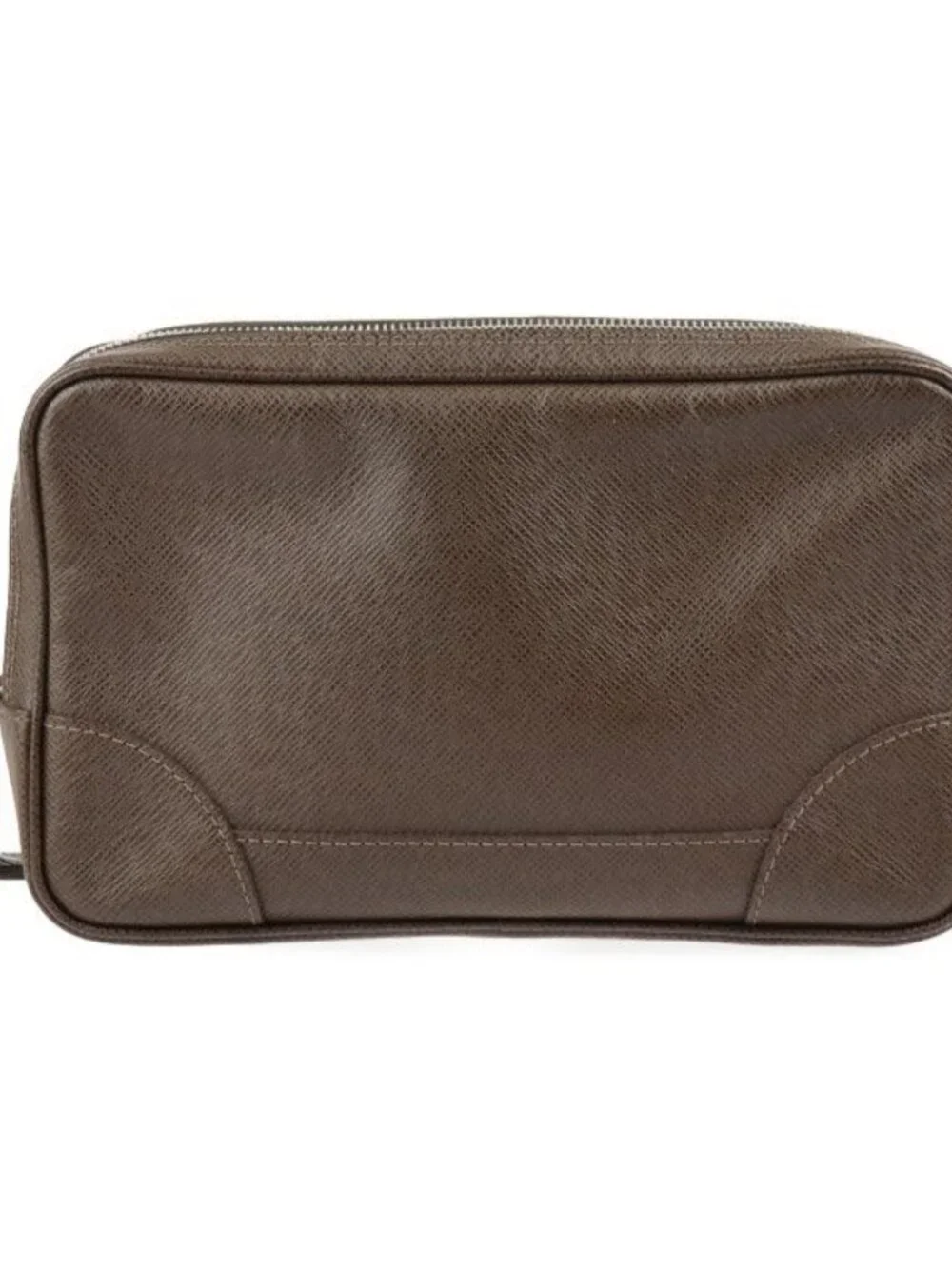 Louis Vuitton Pavel Second Bag Leather Grizzly Brown Silver Hardware